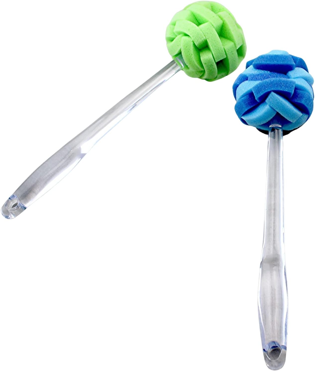Cepillo multiusos de esponja de 11.5 pulgadas con mango ergonómico transparente y cómodo (2)