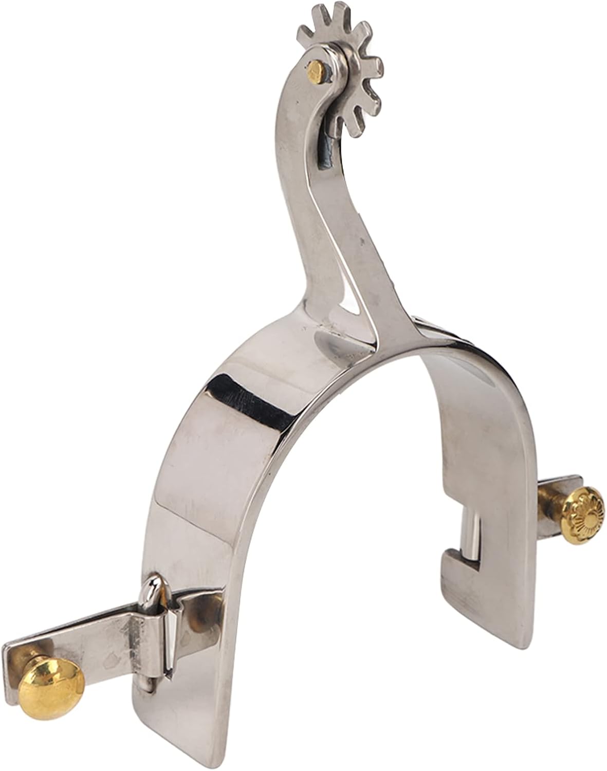 Zerodis 2 espuelas de caballo de acero inoxidable para los vaqueros, con equipo giratorio para los entusiastas ecuestres, montar simple con espolón