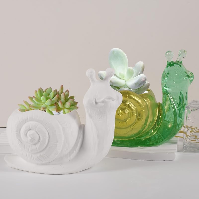 Yalulu Molde de silicona para maceta de hormigón de caracoles, Molde de silicona para maceta, Molde de resina de florero de maceta, Soporte para