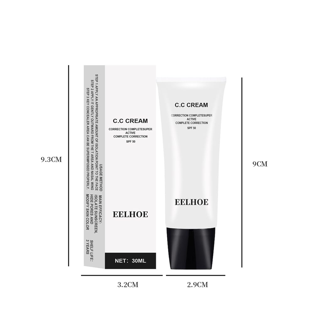DOGROT Crema SPF 43 CC para piel madura – Protector solar facial todo en uno, base, imprimación, hidratante y corrector con propiedades correctoras