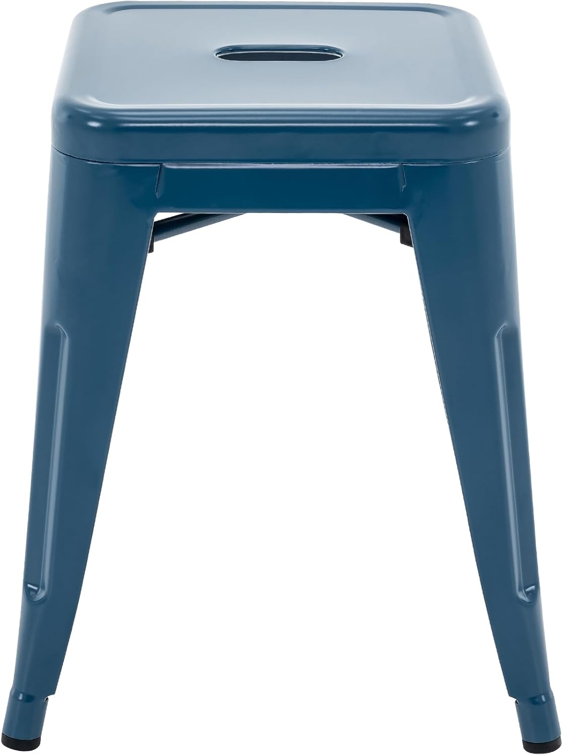 Brage Living Juego de 4 taburetes industriales de metal de 18 pulgadas, taburetes apilables para aula, sillas de comedor de metal sin espalda para