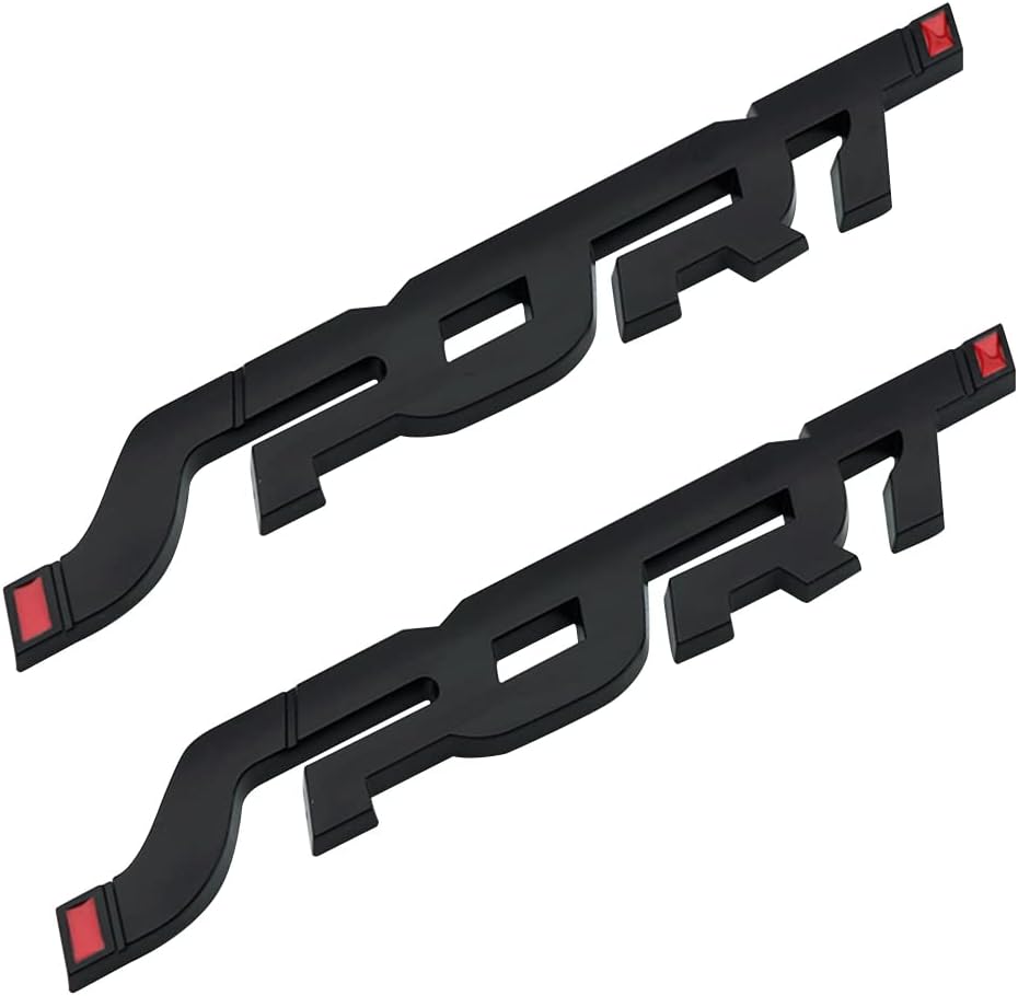 Paquete de 2 calcomanías deportivas de metal 3D para automóvil, logotipo deportivo, emblema de emblema, calcomanía deportiva para guardabarros