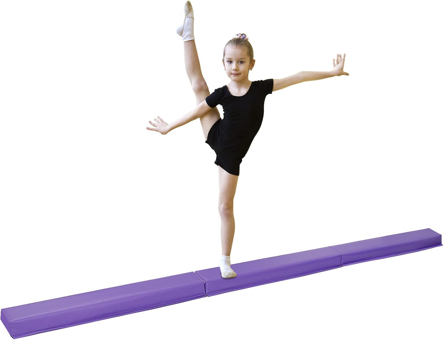 Barra de equilibrio de entrenamiento de gimnasia, barra de equilibrio de espuma plegable larga, haz de equilibrio de gimnasia para niños para