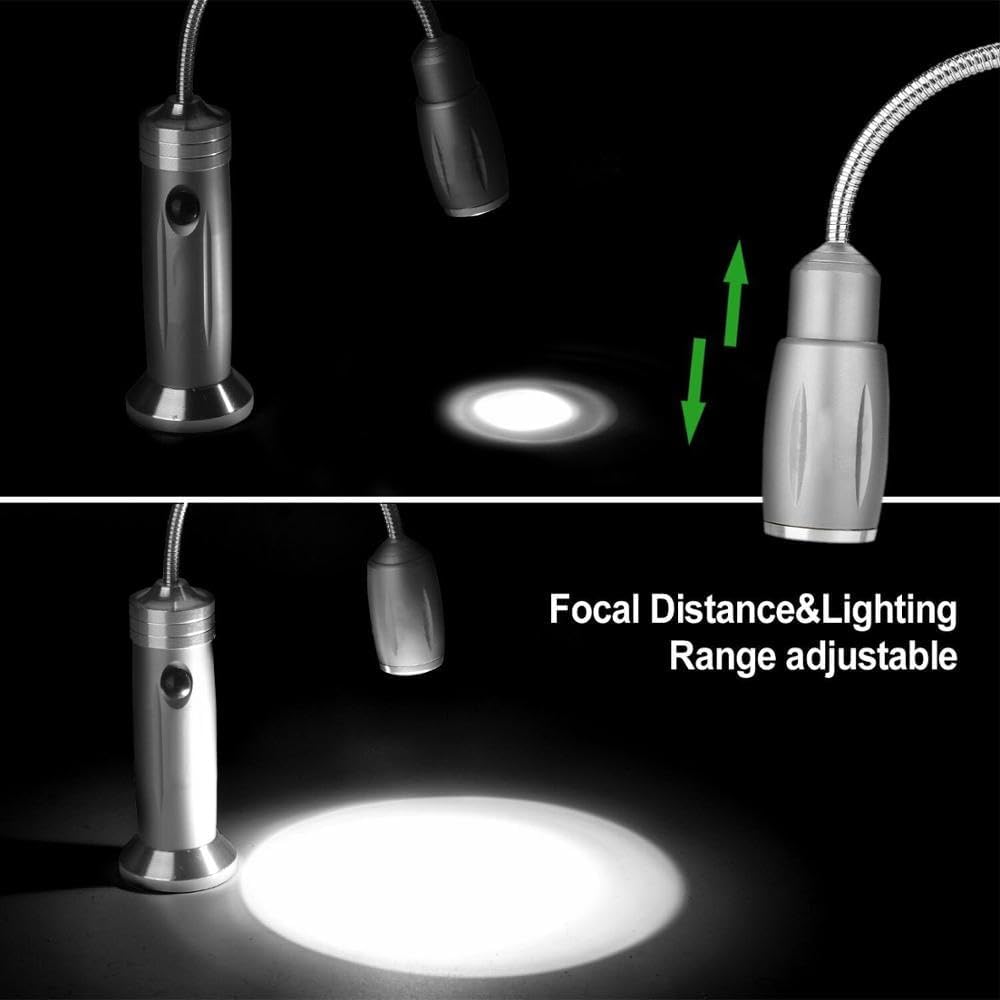 BBQ Dragon  Luces LED magnéticas para parrilla  Paquete de 2  Aluminio resistente al calor  Base magnética de alta potencia  Cuello de cisne