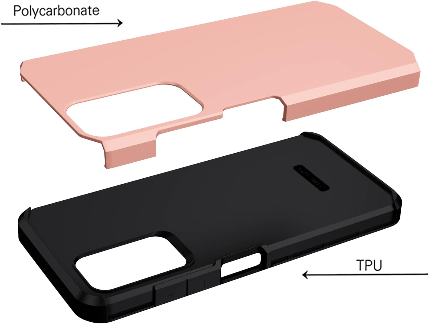 Funda para Samsung Galaxy A03S con protector de pantalla de vidrio templado 9H, híbrida duradera a prueba de golpes, funda protectora de cuerpo