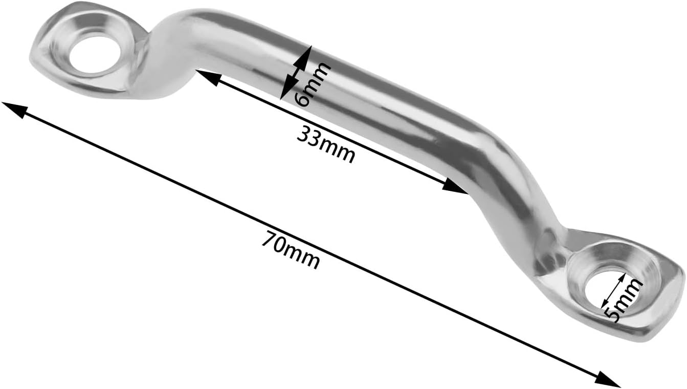 eMagTech 10 piezas de almohadillas para la parte superior del barco, de acero inoxidable, para kayak, cubierta de bucle, punto de anclaje para