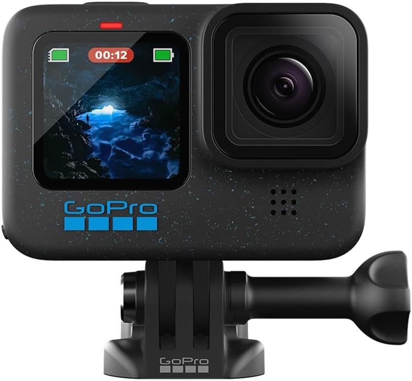 GoPro Paquete de cámara negra HERO12 cámara de acción impermeable con cargador de batería dual, 2 baterías de enduro, kit de aventura y tarjeta