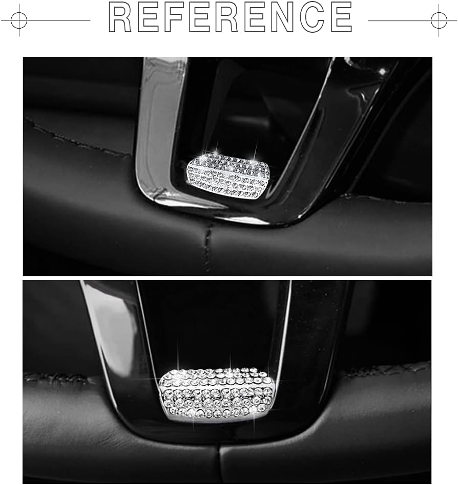 1797 Accesorios para Volkswagen VW Jetta Passat Tiguan e-Golf Atlas Arteon Brillante Volante U Forma Cubierta Trim Partes Adhesivo Cristal Plata