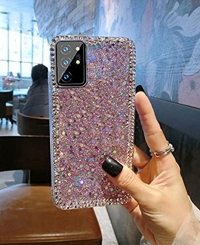 Funda protectora para Samsung Galaxy A52 5G para Samsung Galaxy A52 5G, con purpurina 3D para mujer, con diamantes de imitación y diamantes de
