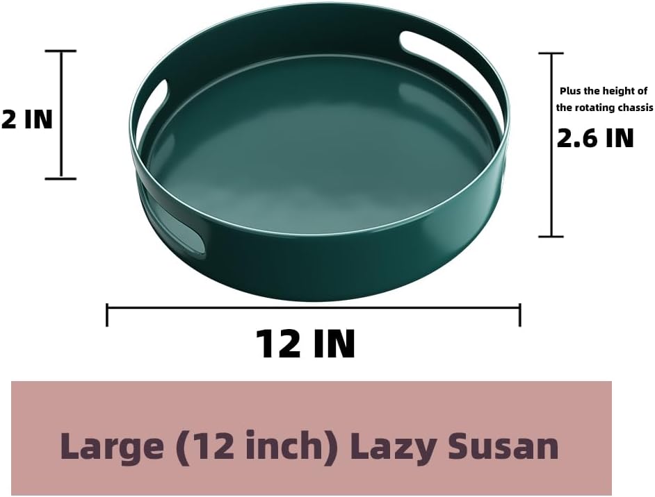 Lazy Susan – Organizador giratorio de metal de acero para especias para armario, despensa, cocina, encimera, refrigerador, armario