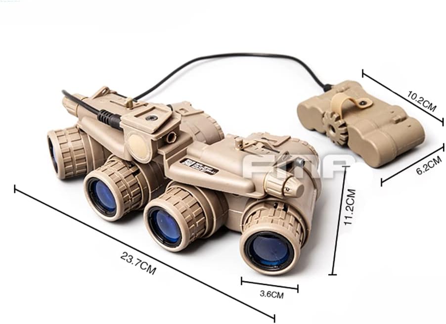 FMA Airsoft Paintball GPNVG18 Gafas de visión nocturna no funcionales, modelo táctico de caza Cosplay maniquí NVG L4G19 Casco Shroud Mount Plastic