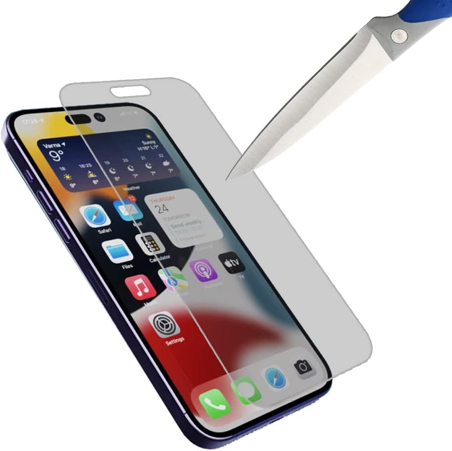 Mr.Shield Paquete de 3 Protector de pantalla de privacidad compatible con iPhone 14 Pro Max vidrio templado antiespía protector de pantalla