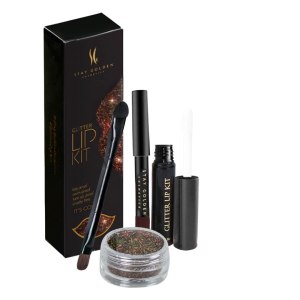 SG STAY GOLDEN COSMETICS It’s Cocoa Glitter Lip Kit con delineador de labios, a prueba de manchas, larga duración, 2 onzas SG STAY GOLDEN COSMETICS It’s Cocoa Glitter Lip Kit con delineador de labios, a prueba de manchas, larga duración, 2 onzas