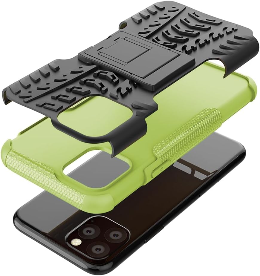 Asuwish Funda de teléfono para iPhone 11 Pro 5.8 con protector de pantalla de vidrio templado y soporte delgado, funda protectora híbrida resistente