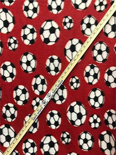 Forro polar impreso *Soccer Ball RED* Telapor The Yard N-310
