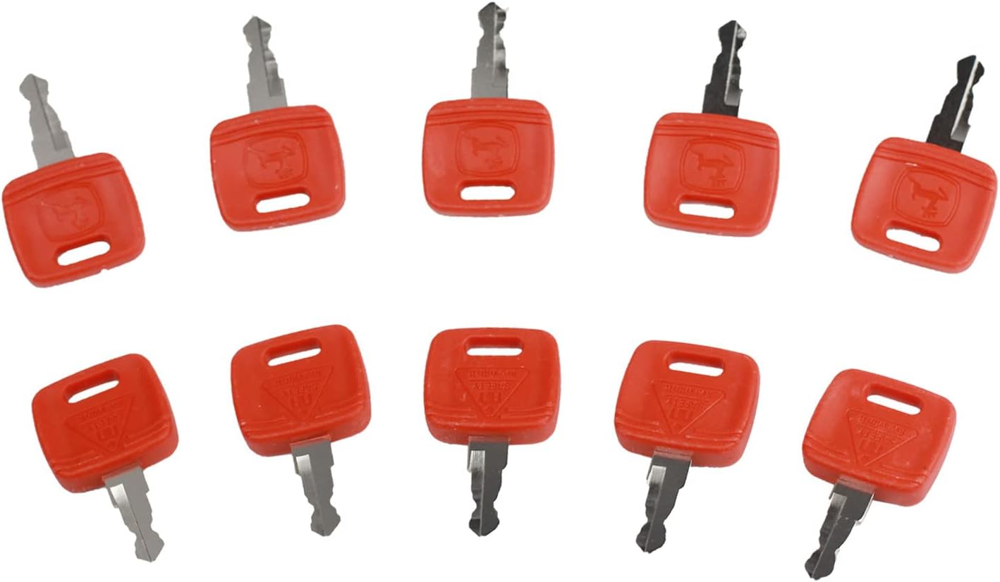 10 llaves de encendido RE183935 RE71557 reemplazo de llave para JD Farm Tractor 3120 3320 3720 4210 4320 4510 4710 5045E 5103 5203 7130 7230