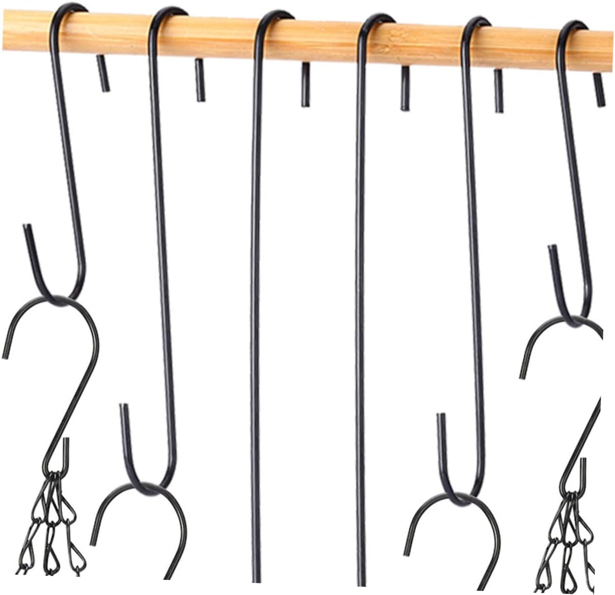 GANAZONO 5 ganchos de jardín para ventana, comederos de pájaros para exteriores, perchas de metal resistentes, macetas para plantas al aire libre,