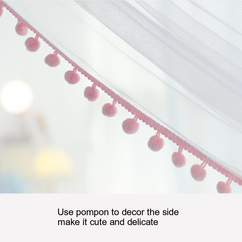 Akiky Toldo de cama arcoíris con pompones, cortinas Montessori, tienda de campaña para niños, postes de cama (matrimonialQueen, caballo)