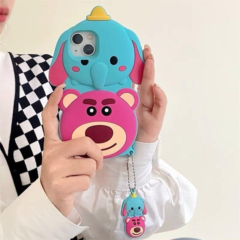 Funda de silicona suave con dije para Apple Disney, Disneyland 3D, dibujos animados, anime, encantador, para niños y niñas (para iPhone 11, Monsters