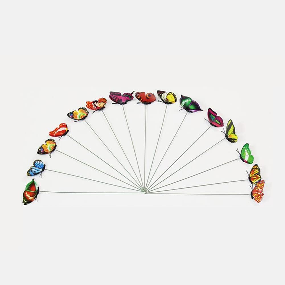 50 estacas de mariposa para jardín, estacas de decoración de mariposa, impermeables, para jardín, decoración de patio, Navidad, 9.8 pulgadas