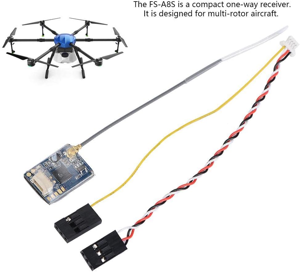 Flysky A8S Receptor 8CH PPM i-Bus S-Bus para FS-i4 FS-i6 FS-i6S Transmisor Racing Quadcopter (paquete de 2)