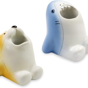 2 mini soportes para cepillos de dientes, divertido soporte para cepillo de dientes de animales de dibujos animados, soporte para bolígrafo único 2 mini soportes para cepillos de dientes, divertido soporte para cepillo de dientes de animales de dibujos animados, soporte para bolígrafo único