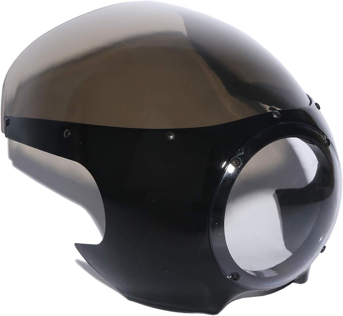 XMT-Moto – Pantalla de carenado de faros delanteros de 5.75 pulgadas, 5-34 pulgadas, color negro y humo retro Cafe Racer Drag se adapta a Harley