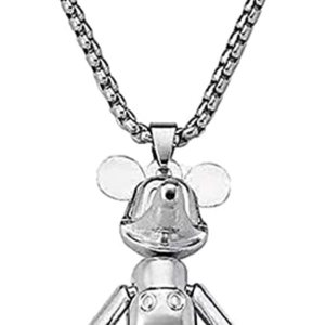 Collar con colgante de metal con figura 3D de personajes de dibujos animados de Mickey, Esmalte, No es una piedra preciosa Collar con colgante de metal con figura 3D de personajes de dibujos animados de Mickey, Esmalte, No es una piedra preciosa