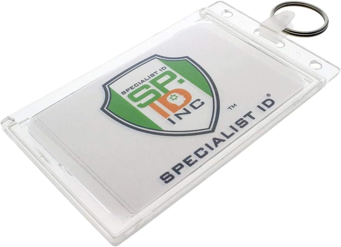 Soporte rígido para tarjetas de combustible con llavero, protector de tarjetas de plástico duro transparente para flotas, tarjetas de gas, autos de