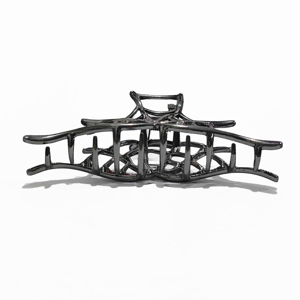 Pinzas para el cabello de tela de araña negra para mujer, pinzas de metal negro para el cabello, accesorios para el cabello, pasadores para el