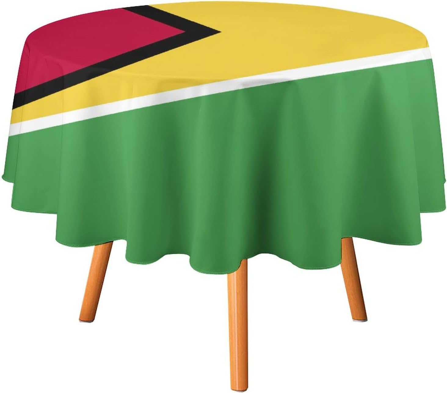 Mantel redondo con bandera de Guyana, lavable, poliéster, vintage, para picnic, fiesta, cena al aire libre, comedor, mantel decorativo, 36 x 36