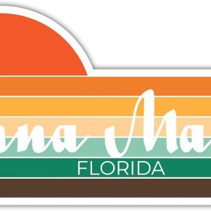 Anna Maria Florida – Imán para nevera (4 x 2.25 pulgadas), diseño estético retro vintage de los años 70 Anna Maria Florida – Imán para nevera (4 x 2.25 pulgadas), diseño estético retro vintage de los años 70