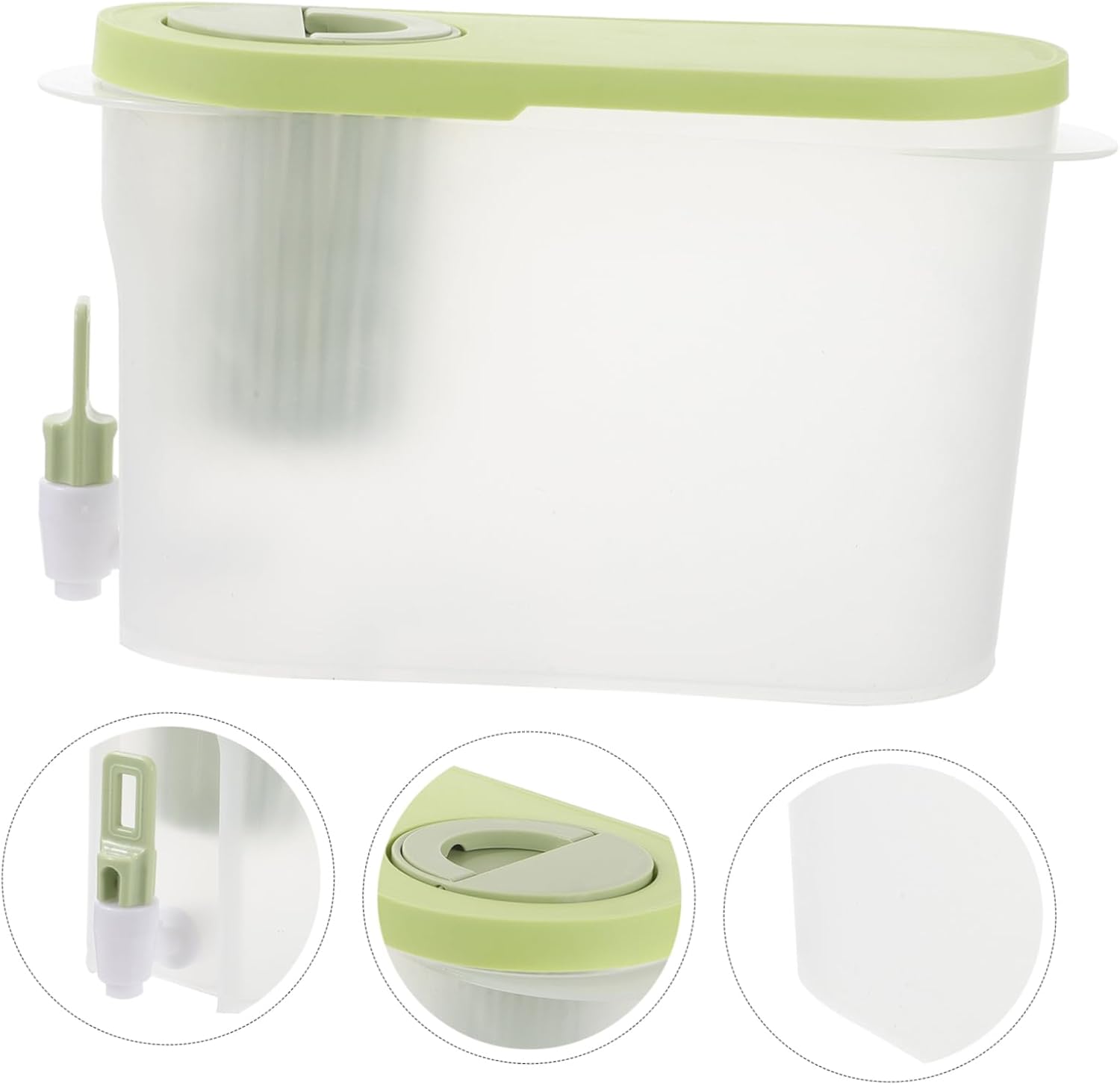 NOLITOY Botella de agua fría, dispensador de limonada, dispensador de agua para fiesta, botella de bebida, dispensador de bebidas frías, dispensador