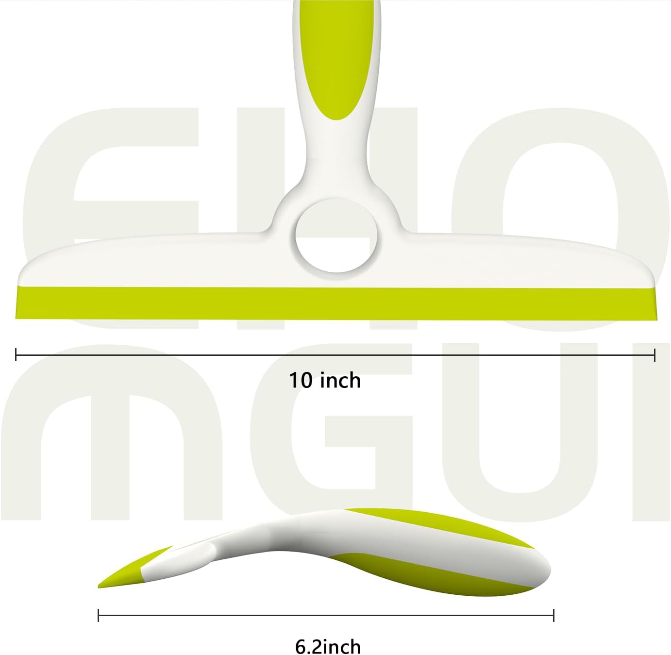 EHOMGUI – Escobilla para puerta de cristal de ducha, limpiador de ventanas de 10 pulgadas con gancho, escobilla multiusos para paredes de ducha de