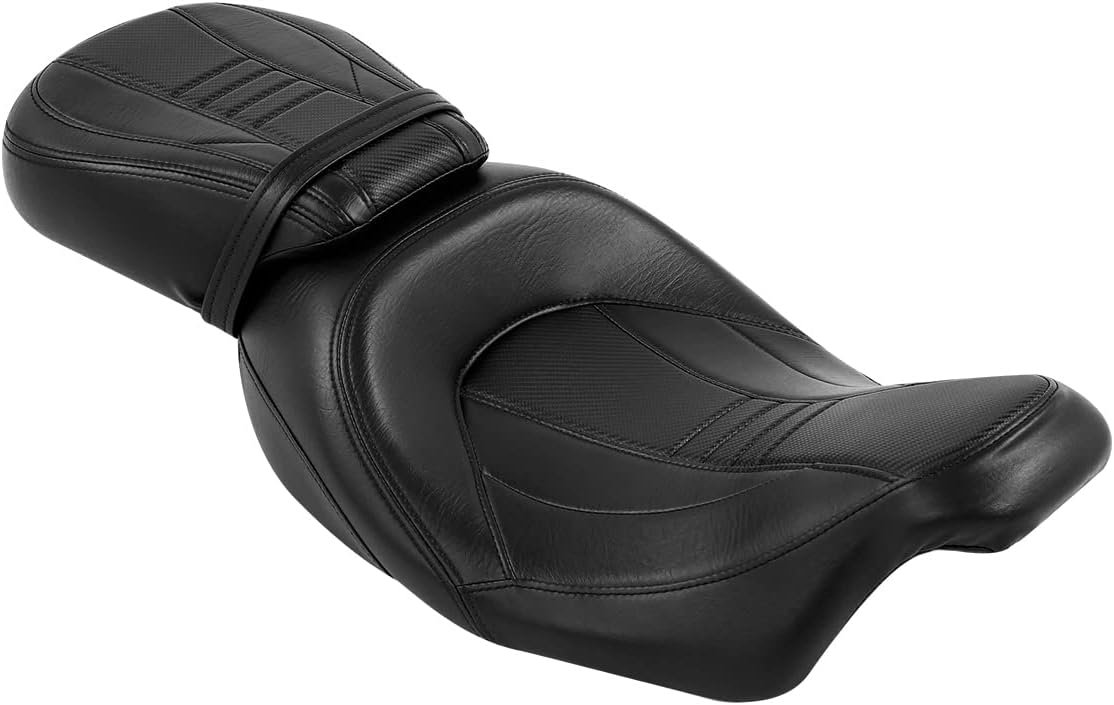 TCT-MT Asiento de cuero de conductor y pasajero para Harley Street Glide Road King 2009-2019 Road Glide CVO Street Glide 2015-2019Street Glide