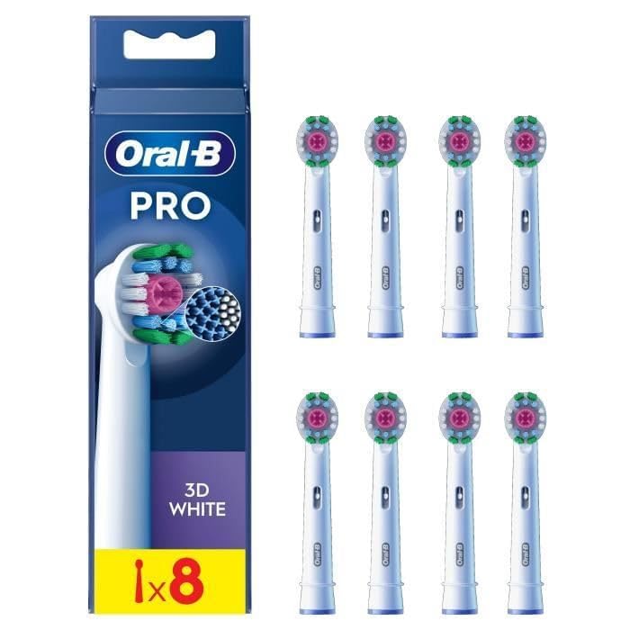 Oral-B Pro 3D – Cabezal de cepillo de dientes eléctrico, cerdas en forma de X y taza de pulido única para blanquear los dientes y eliminar manchas