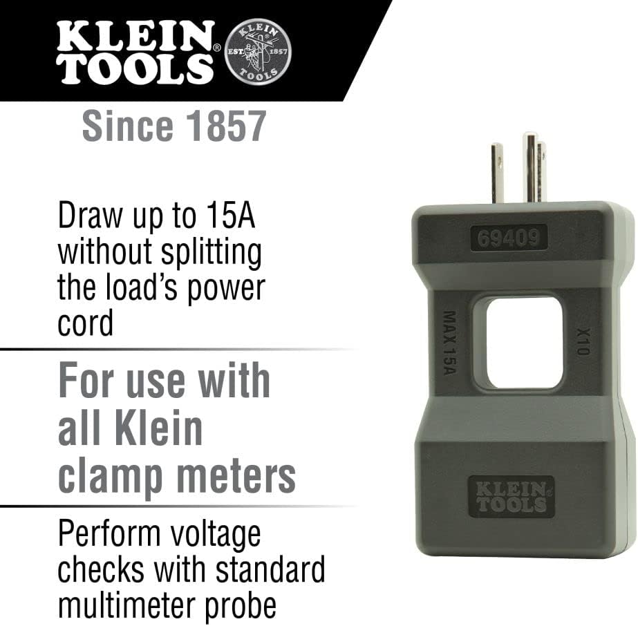Klein Tools CL445 Medidor de abrazadera HVAC, TRMS de rango automático, NCVT, mide voltaje, corriente, temperatura, micro amperios, InRush y más