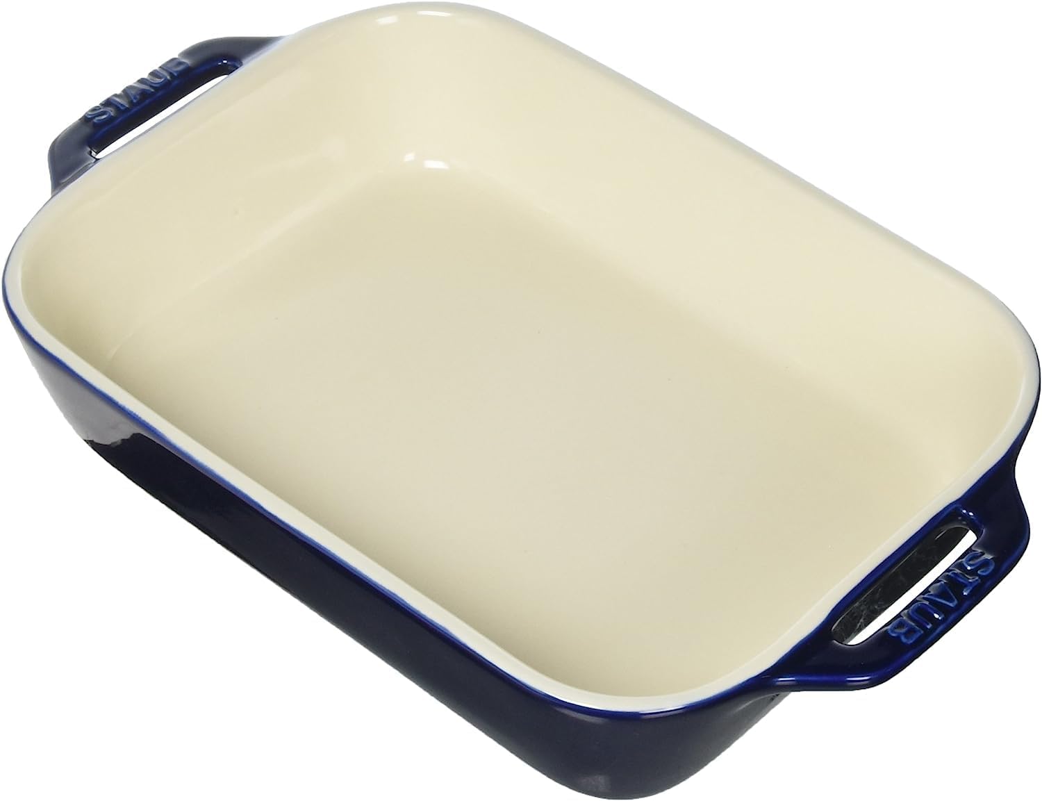 STAUB – 40508-591 STAUB Ceramics – Plato rectangular para hornear, 10.5 x 7.5 pulgadas, azul oscuro