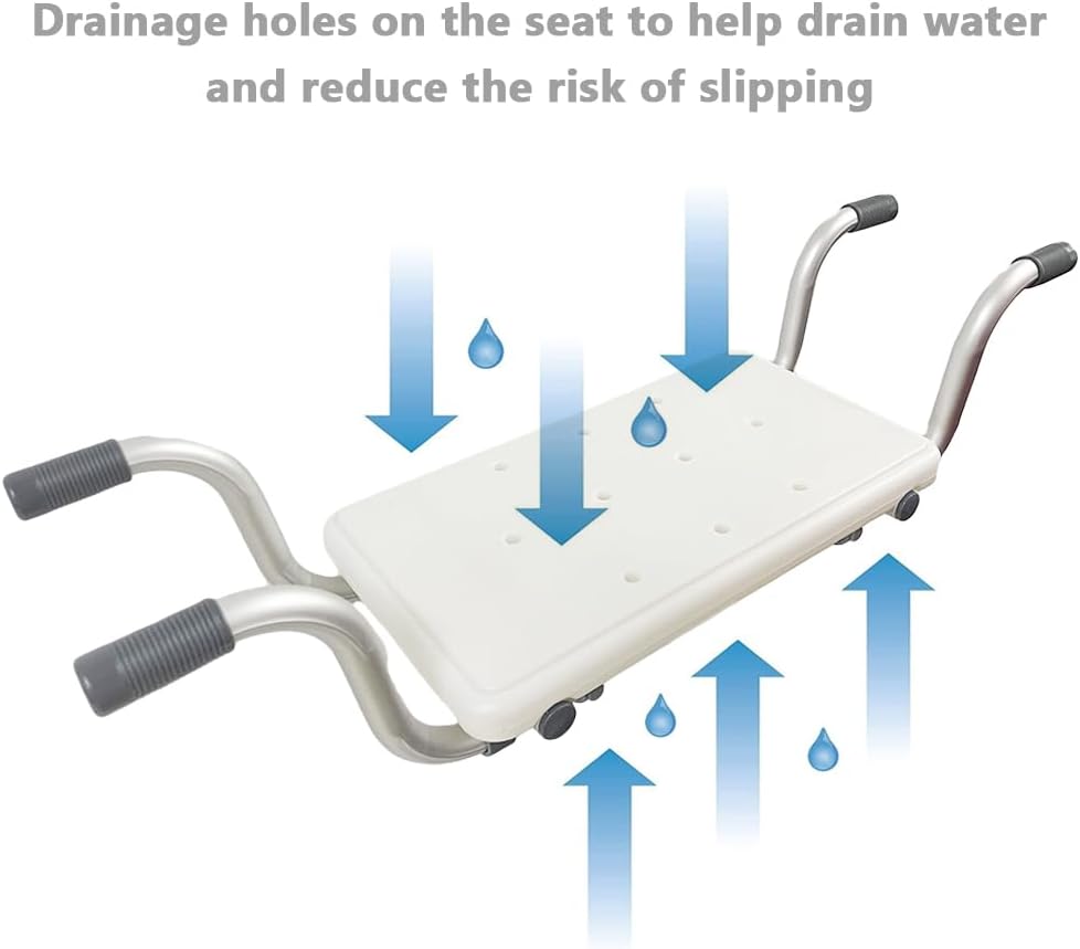 Asiento de banco de baño suspendido para ducha, asiento de seguridad para bañera para personas mayores discapacitadas, accesorios de baño para