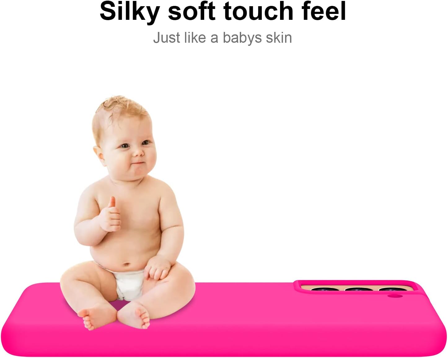 DEENAKIN Funda de silicona para Samsung Galaxy S21, suave y sedosa, flexible, de goma, delgada, protectora con forro de microfibra suave, color rosa