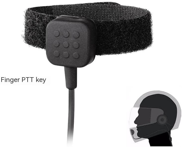BAOFENG Kit de casco de 2 pines de cara completa para motocicleta, micrófono Ken WoodWOU XunPu XingLin ton Radio bidireccional Walkie Talkie, negro