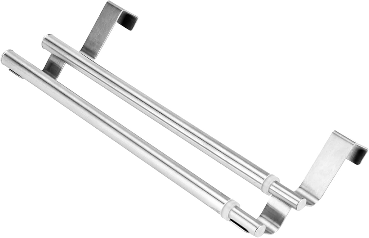 Srliya Staless – Toallero de plástico para colocar sobre la puerta de 26 × 13 × 3 capas dobles de acero inoxidable telescópico toallero organizador