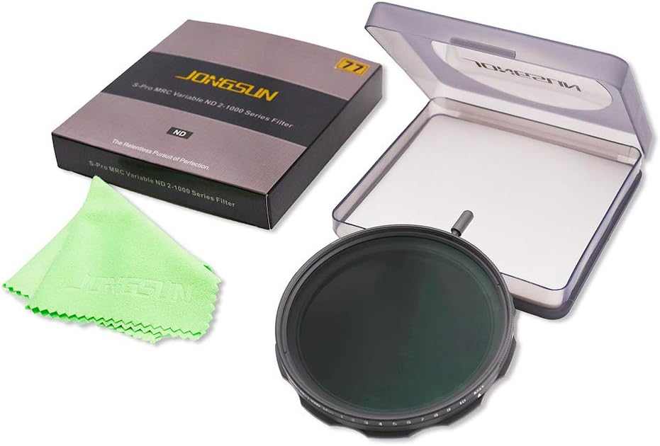 Filtro ND variable de 3.031 in, S-Pro MRC de 16 capas de nano recubrimientos, más de 10 paradas ND2-ND1000 ajuste continuo graduado, kit de paño de