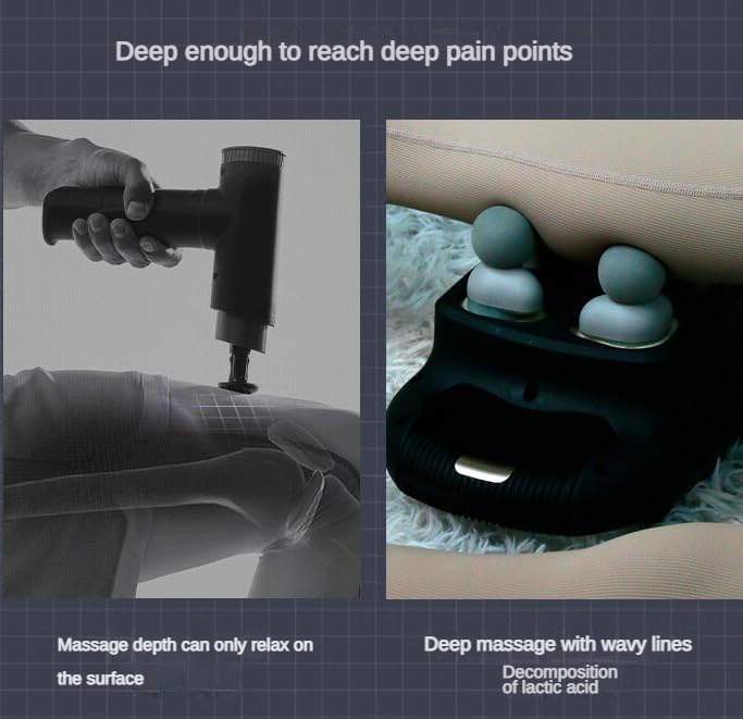 BEMGNAR Pistola de masaje multifuncional, masajeador de percusión de tejido profundo muscular para atletas para cualquier alivio del dolor, pantalla
