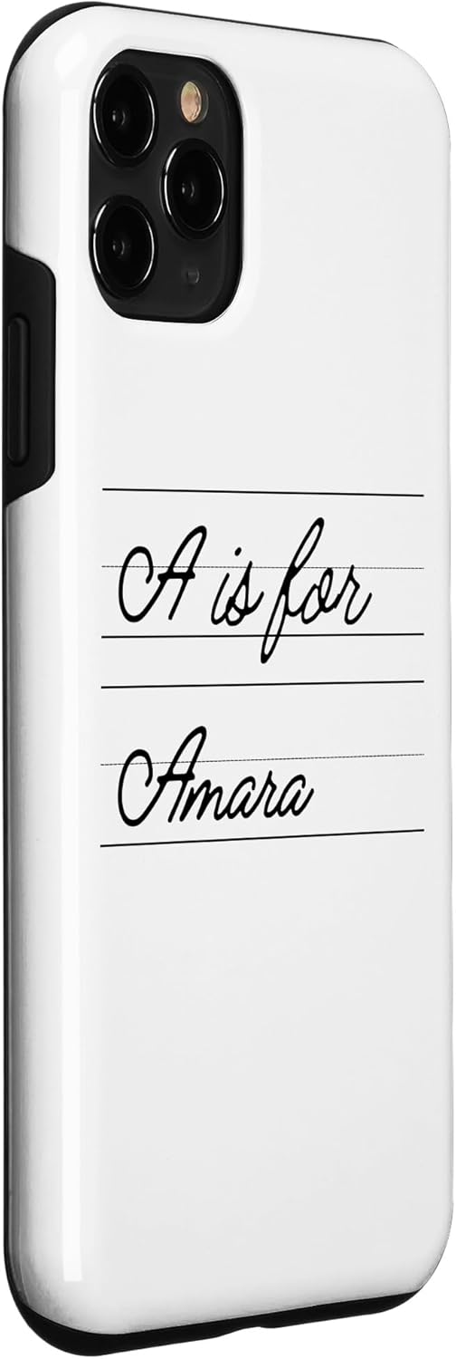 iPhone 11 Pro Personalized A is for Amara Name Student Kindergarten Girl Case