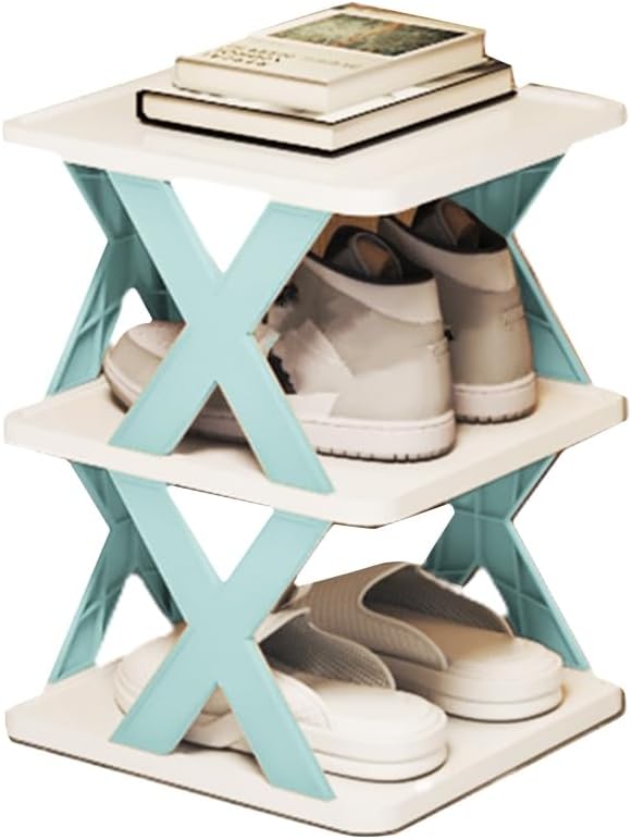 Organizador de almacenamiento de zapatos de varias capas, zapatero estrecho y vertical, pequeño soporte vertical para zapatos, organizador de