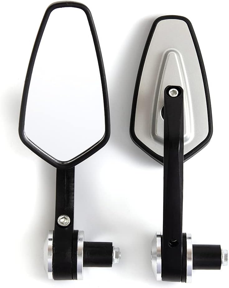 Espejos traseros de extremo de barra de 78 de pulgada de 0.866 in, accesorios de motocicleta, scooters, retrovisor, retrovisor, espejos