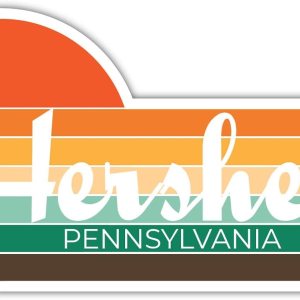 Hershey Pennsylvania – Imán retro vintage para nevera, diseño estético de los años 70, 4 x 2.25 pulgadas Hershey Pennsylvania – Imán retro vintage para nevera, diseño estético de los años 70, 4 x 2.25 pulgadas