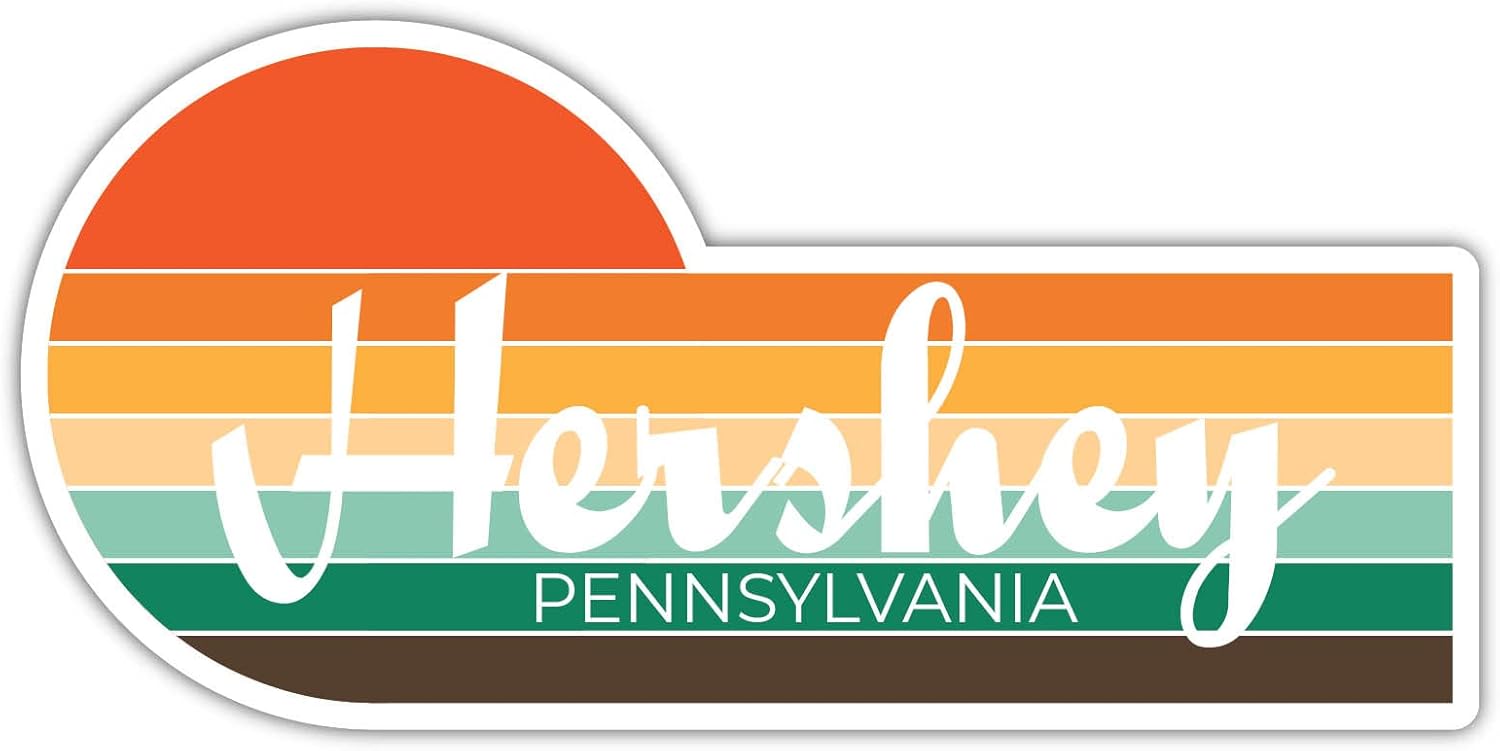Hershey Pennsylvania – Imán retro vintage para nevera, diseño estético de los años 70, 4 x 2.25 pulgadas