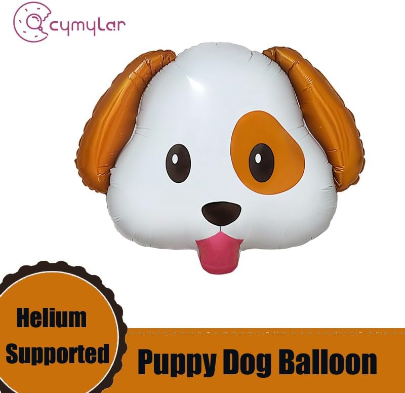 Globo de cachorro para perro, 3 globos de cabeza de perro de 28 pulgadas, globos adoptar decoraciones de fiesta de cachorro, globo de cumpleaños de